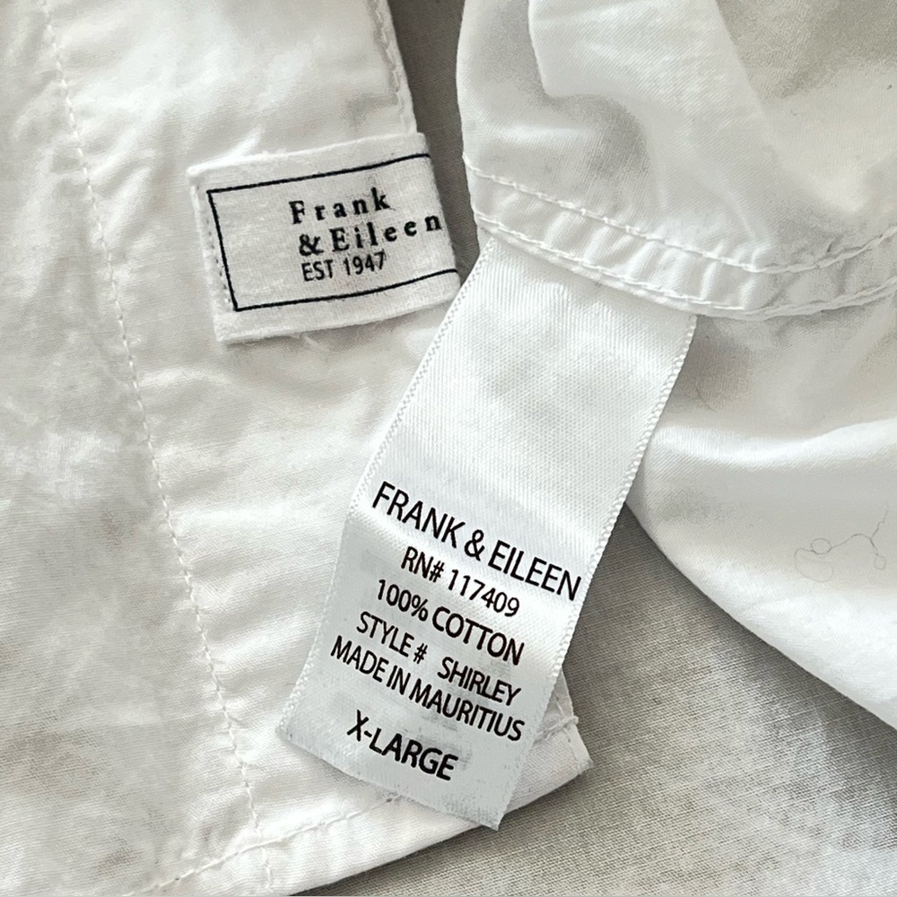 Frank & Eileen Shirley White Button-Down Shirt Size XL NEW - Picture 8 of 8